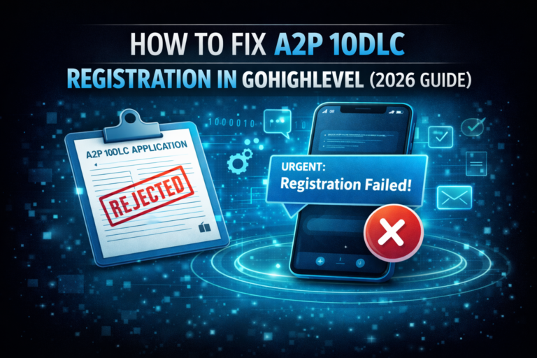 How to Fix A2P 10DLC Registration in GoHighLevel (2026 Guide)